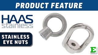 HAAS Stainless Eye Nut  ERigging Products [upl. by Zaragoza]