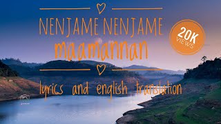 DS007  Nenjame Nenjame  Maamannan  Lyrics And English Translation [upl. by Nede]