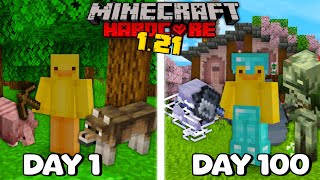 🔥I Survived 100 Days In Minecraft PE 121 Hardcore Hindi [upl. by Halona901]