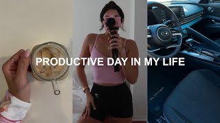 PRODUCTIVE DAY IN MY LIFE running errands cleaning my car gym life updates amp more [upl. by Aicenet]