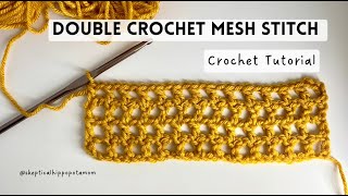 EASY Step by Step DOUBLE CROCHET MESH STITCH Tutorial Beginner Friendly for Blankets and Scarfs [upl. by Mazman102]