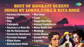 Best of Konkani Female Songs  Konkani Queens  Lorna  Usha  Rita Rose  Konkani Songs [upl. by Pejsach788]