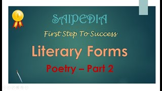 Sonnet and its types Allegory Poetry Literary Forms Background to English Literature Genres [upl. by Bunce880]