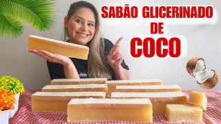 SABÃO GLICERINADO DE COCO E BICARBONATO DE SÓDIO  COM SEBO E ÓLEO [upl. by Drape29]