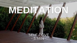 Guided Meditation SelfLove  5 Minutes  Affirmations [upl. by Nolyag]