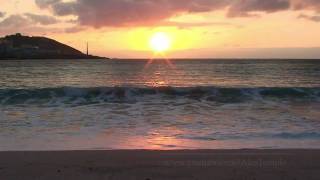 Sounds Of Atlantic Ocean  Sunset Of Orzan Beach A Coruna  Relaxation Video [upl. by Enitsud]