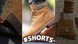 DIY Custom CRYSTAL Timberland Boots  DIY with Orly Shani Shorts [upl. by Adnilab478]