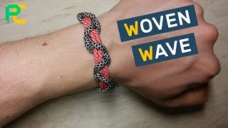 Woven Wave Paracord Bracelet without buckle [upl. by Alleunam]