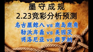 今日竞彩赛事 解盘 分析 预测 直播 2024223丨名古屋鲸八 vs 鹿岛鹿角丨勒沃库森 vs 美因茨丨博洛尼亚 vs 维罗纳 [upl. by Frederica]