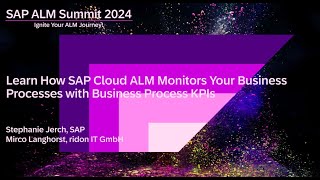 Learn how SAP Cloud ALM monitors your business processes with Business Process KPIs [upl. by Sucramrej]