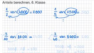 6Klasse Anteile berechnen [upl. by Leinoto]