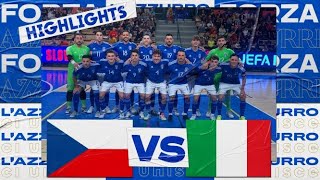 Highlights Repubblica CecaItalia 33  Futsal  Qualificazioni FIFA Futsal World Cup 2024 [upl. by Deloris]