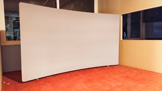 Build 120quot Inches curved projector Screen for FHD 1080p  4k Home theater setup  Borderless  DIY [upl. by Asirehc]