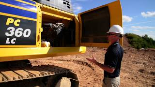 Komatsu PC360LC11 hydraulic excavator  preoperation inspection [upl. by Wordoow]