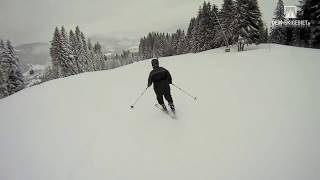 Skigebiet Söllereck Oberstdorf Piste 1 an der Söllereckbahn Talabfahrt [upl. by Lednic]