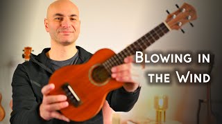 Bob Dylan  Blowing in the Wind  Ukulele Cover with Chords [upl. by Anerb]