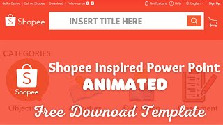 SHOPEE Inspired PowerPoint Template  Free [upl. by Aneleairam]