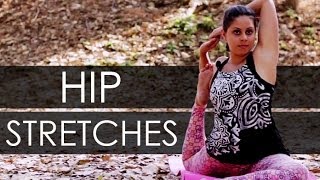 Hip Stretches for Pain Relief and To Open Hips  Simple Yoga Poses [upl. by Ailaro]