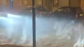 Some time ago in Spain Hailstorm destroys hundreds of homes and cars in El Ejido [upl. by Einahpet137]