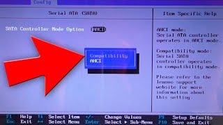Как переключить IDE SATA в BIOS на ноутбукеCompatibility [upl. by Matheson]