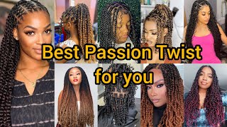 Most Elegant Braid Hairstyles for Black Ladies  Passion Twist Hairstyle  Braids Hairstyle [upl. by Wilma]