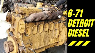 6 71 DETROIT DIESEL START UP Detroit [upl. by Znarf231]