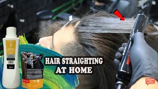 Permanently Hair Straightening At Home Using MATRIX Opti Straight Cream 🔥SAYAN🔥 [upl. by Helene]