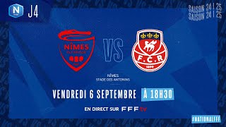 J4 I Nîmes Olympique vs FC Rouen 1899 en replay 22I National FFF 20242025 [upl. by Yecniuq]