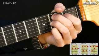 Gitarrenakkorde BDur7 H7 Akkord  B7 chord [upl. by Kerstin]