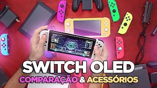 Switch OLED Acessórios Novos vs Antigos Dock JoyCon e detalhes escondidos ❘ Com brunocorrea [upl. by Hiroshi929]