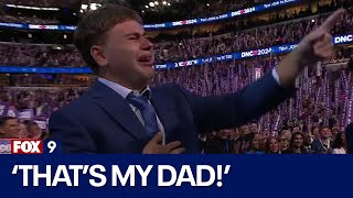 Gus Walz ‘That’s my dad’  Emotional Walz family moment at DNC [upl. by Abel]