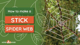 STICK SPIDER WEB CRAFT for Halloween [upl. by Aicaca]