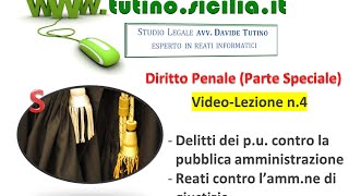 Diritto Penale Parte Speciale Video Lezione n4 I reati contro l’amministrazione della giustizia [upl. by Particia]