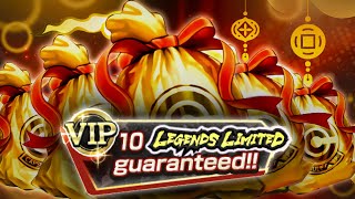 Dragon Ball Legends HAPPY BAG VIP 10 LEGENDS LIMITED CHARACTERS GUARANTEED MULTI SUMMON x2 [upl. by Bunny258]