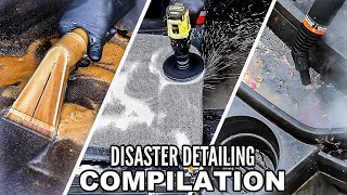 NASTIEST Car Interior Deep Cleaning Ever Disaster Car Detailing Compilation [upl. by Ambrosane]