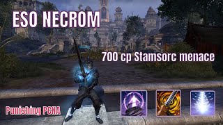 ESO PVP NECROM Stamsorc 1vX “700 cp Stamsorc PUNISHES PCNA” Clean plays duels bgs 1vX2vX [upl. by Ecnedac]