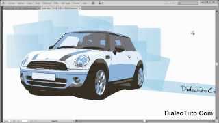 Vectorisation dune voiture  Tutoriel Illustrator [upl. by Wylie197]