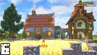 Building a Cozy Forge and Blacksmiths House  Shrams Survival World 6 [upl. by Hoban]