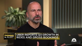 Uber CEO Dara Khosrowshahi on Q3 earnings inflation impact and freight business [upl. by Enneiluj]