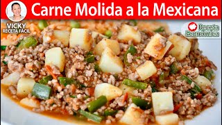 CARNE MOLIDA A LA MEXICANA  Vicky Receta Facil [upl. by Gilder148]