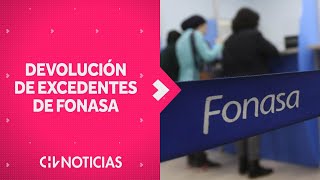 ¿CÓMO SABER SI TENGO Comenzó el proceso de Devolución de Excedentes de Fonasa  CHV Noticias [upl. by Sindee669]