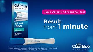 Clearblue Rapid Detection Pregnancy Test with Result from 1 minute  Feature Video [upl. by Olen]