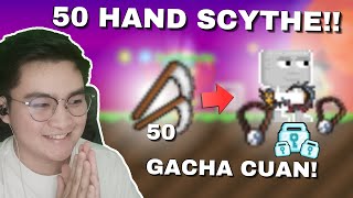 GACHA 50 HAND SCYTHE DAPAT ITEM INI  Growtopia Harvest Festival 2024 [upl. by Tanberg928]