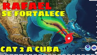 URGENTAE  HURACAN RAFAEL SE FORTALECE A CAT 2 Y CAMBIA RUTA ALERTA TEXAS [upl. by Grayce311]