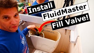 How to Repair amp Install New Fluidmaster Toilet Fill Valve [upl. by Marco]