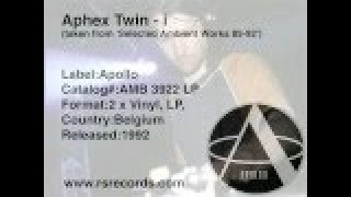 Aphex Twin  I [upl. by Pettit]