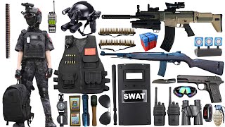 Special police weapon toy set unboxing  SCAR assault rifle carbine M2 rifle Glock pistol bomb [upl. by Siderf620]