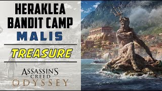 Heraklea Bandit Camp Malis  Loot Treasure Location  ASSASSINS CREED ODYSSEY [upl. by Suivatnad522]