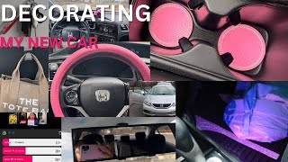 Decorate My Car With Me  amazon haul honda civic [upl. by Annait]