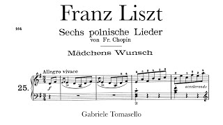 Liszt Chopin 6 polish songs Tomasello  w score [upl. by Enitsahc]